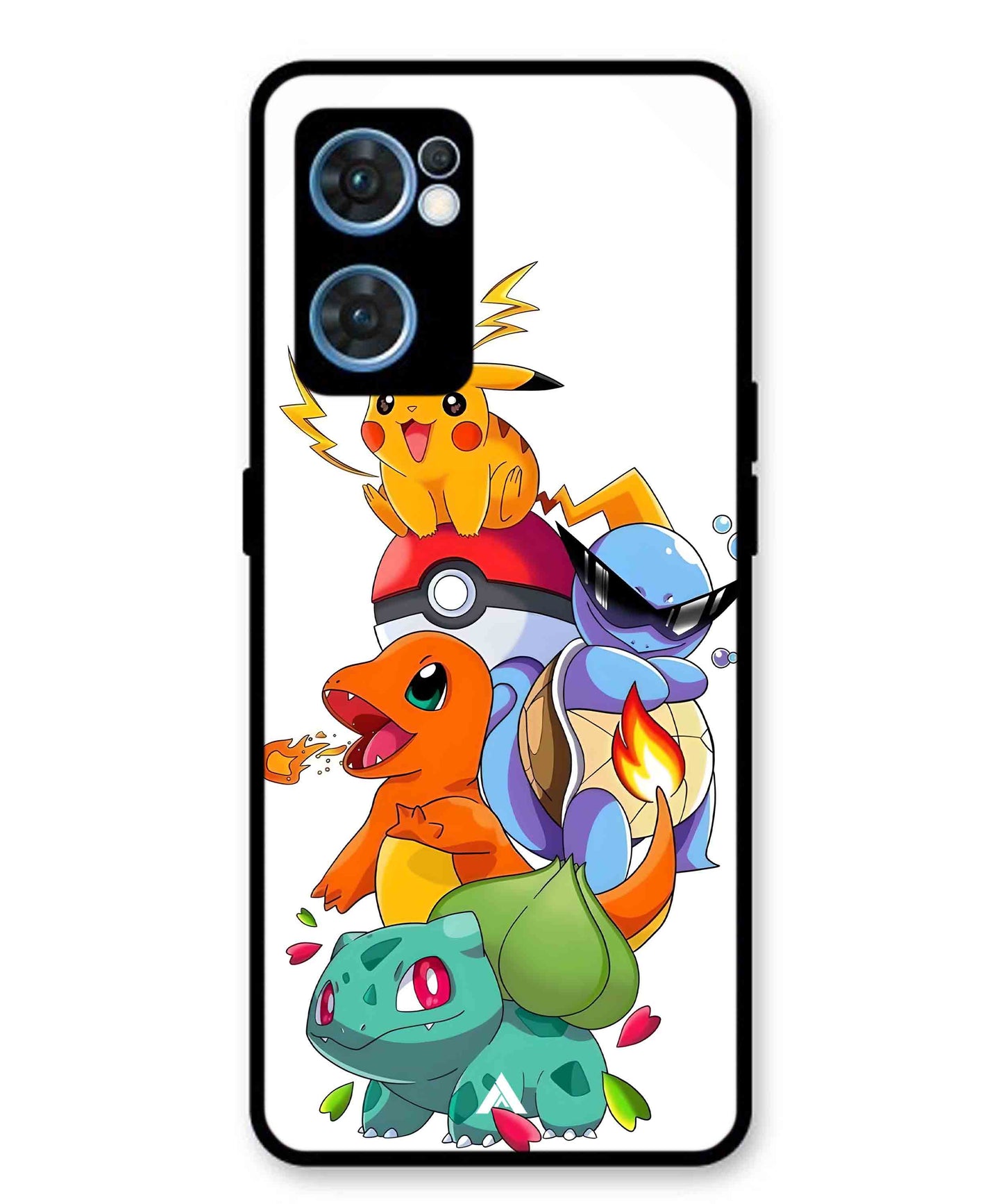 Pokemon Team Metal Back Cover Phone Case for Oppo F21 Pro 4G