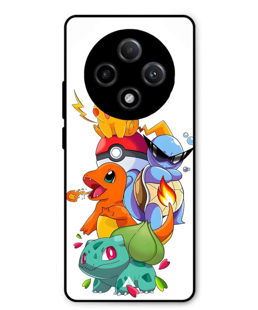 Pokemon Team Metal Back Cover Phone Case for Oppo F27 Pro Plus