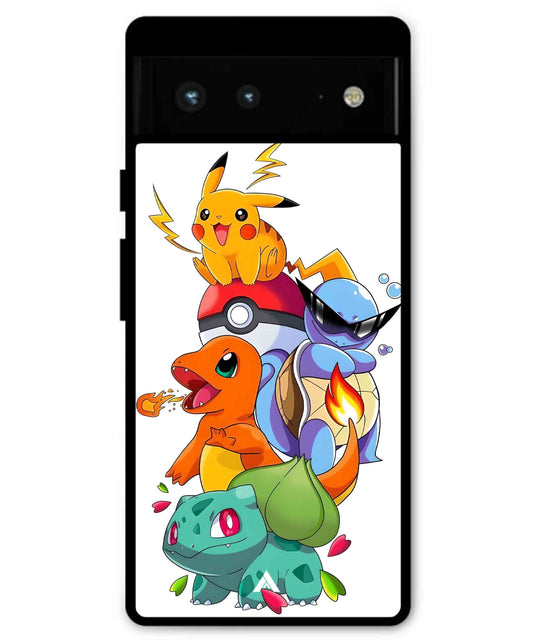 Pokemon Team Metal Back Cover Phone Case for Pixel 7A