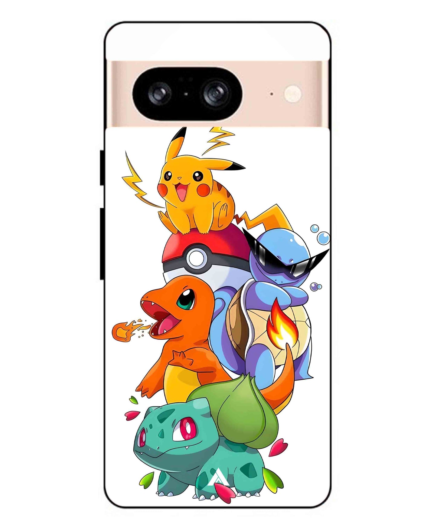 Pokemon Team Metal Back Cover Phone Case for Pixel 8
