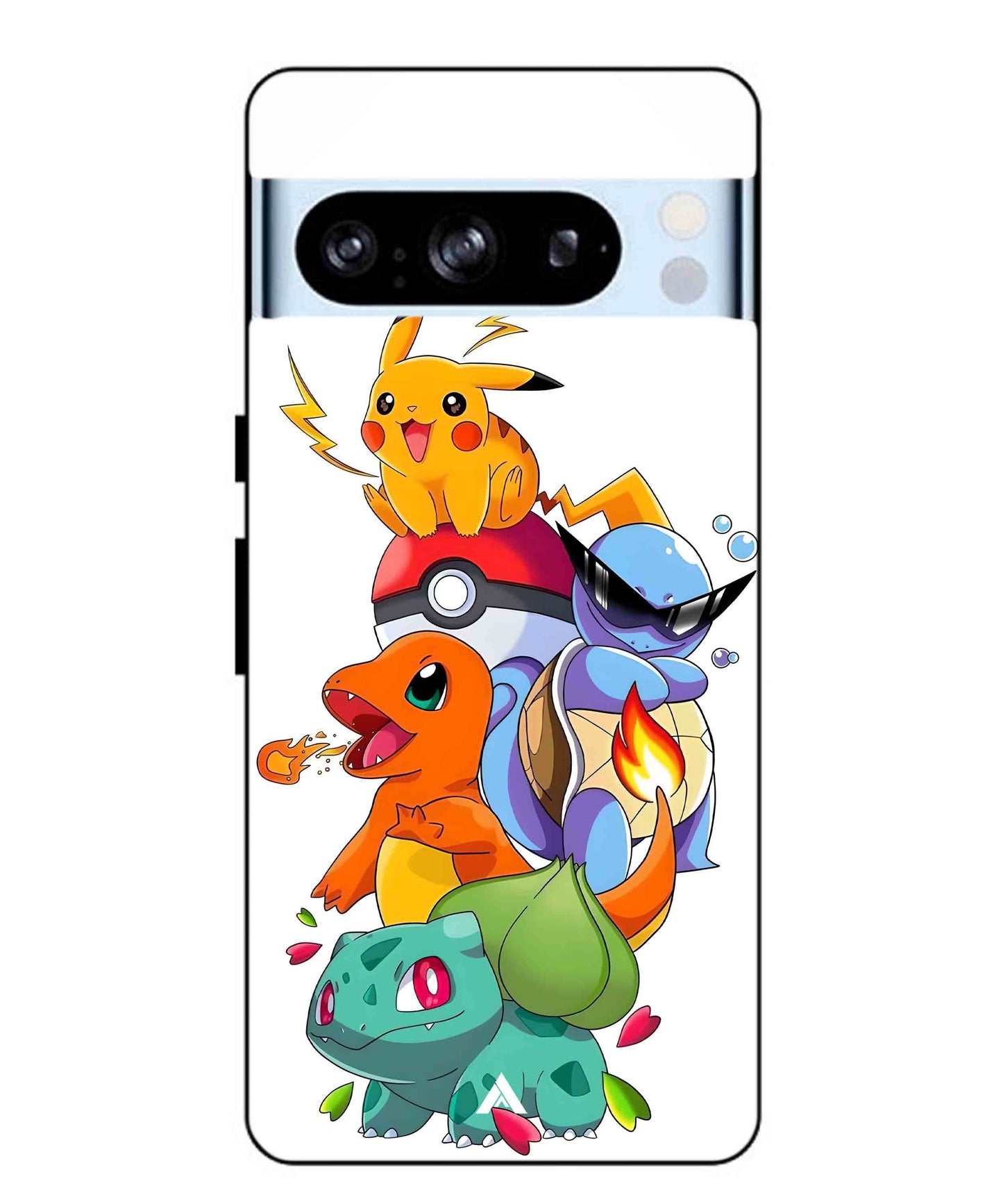 Pokemon Team Metal Back Cover Phone Case for Pixel 8 Pro