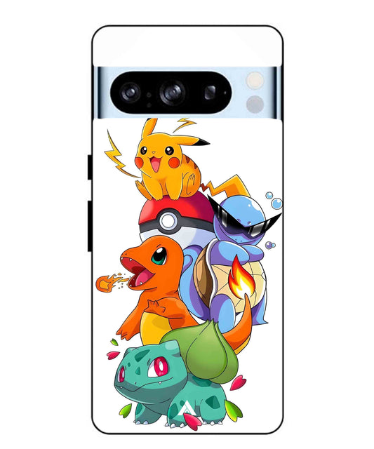 Pokemon Team Metal Back Cover Phone Case for Pixel 8 Pro