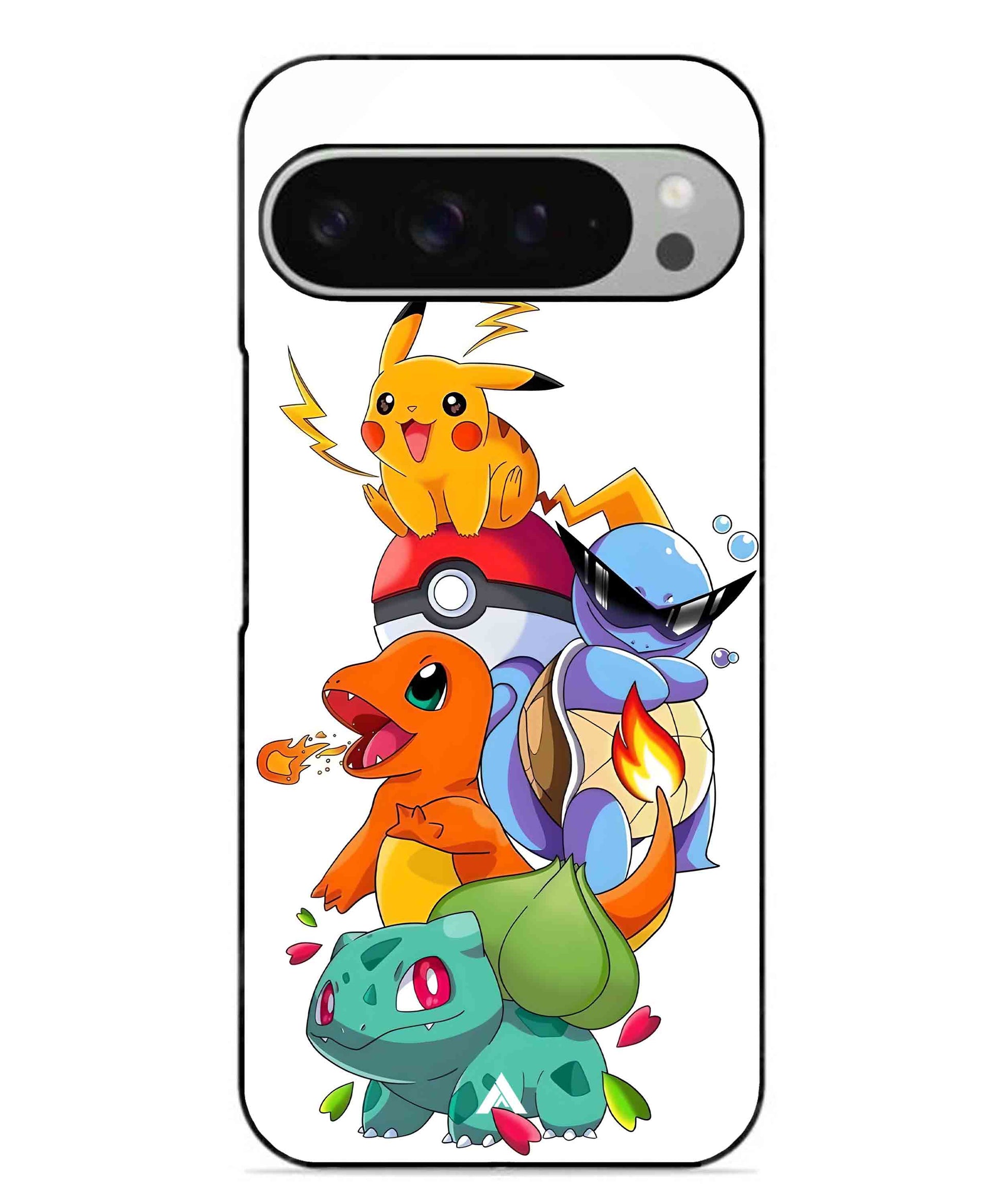 Pokemon Team Metal Back Cover Phone Case for Pixel 9 Pro