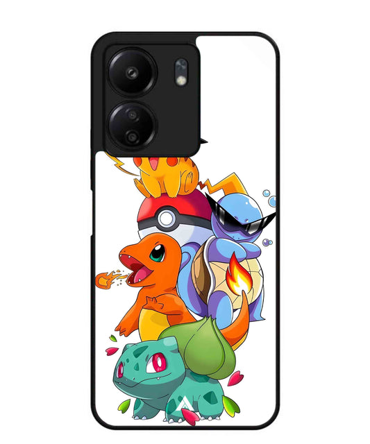 Pokemon Team Metal Back Cover Phone Case for Poco C65