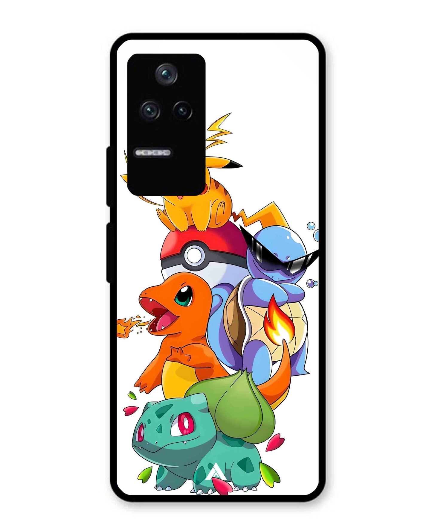 Pokemon Team Metal Back Cover Phone Case for Poco F4