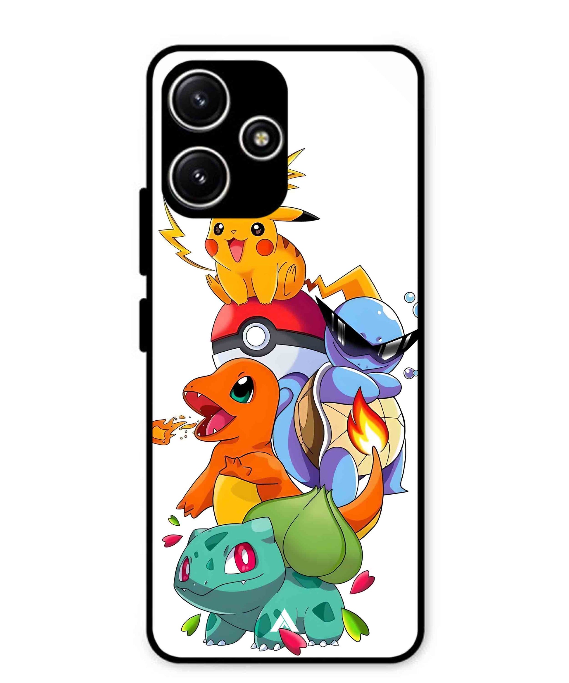 Pokemon Team Metal Back Cover Phone Case for Poco M6 Pro