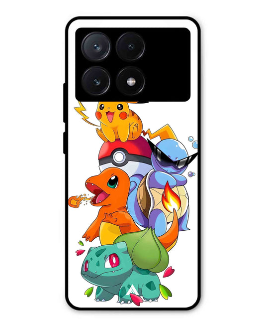 Pokemon Team Metal Back Cover Phone Case for Poco X6 Pro