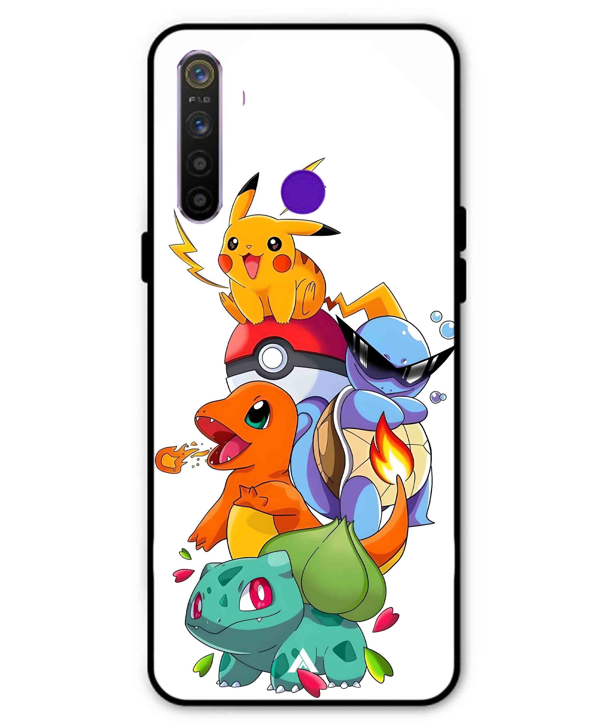 Pokemon Team Metal Back Cover Phone Case for Realme 5