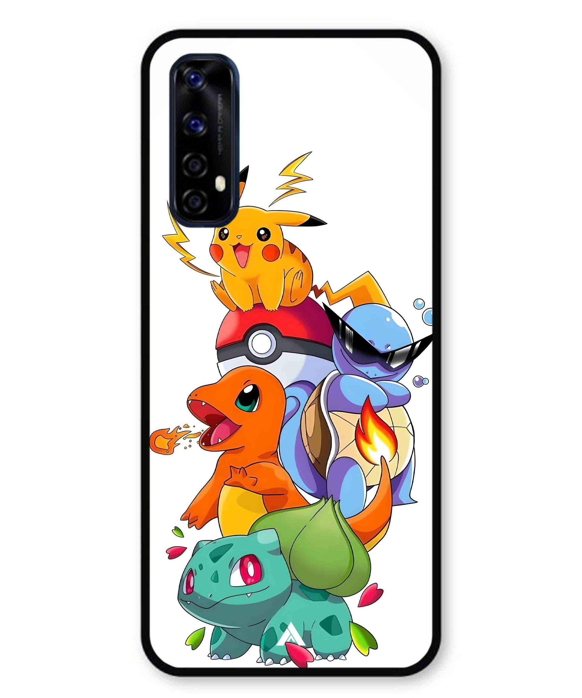 Pokemon Team Metal Back Cover Phone Case for Realme 7
