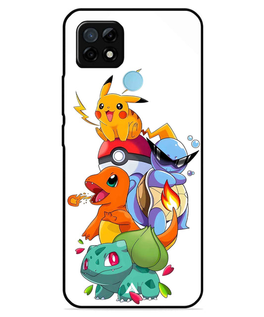 Pokemon Team Metal Back Cover Phone Case for Realme C25Y