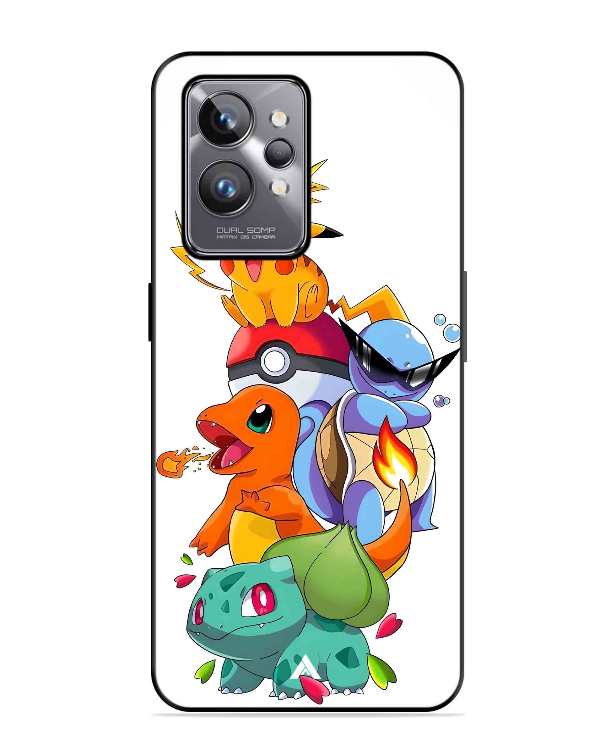 Pokemon Team Metal Back Cover Phone Case for Realme GT 2 Pro