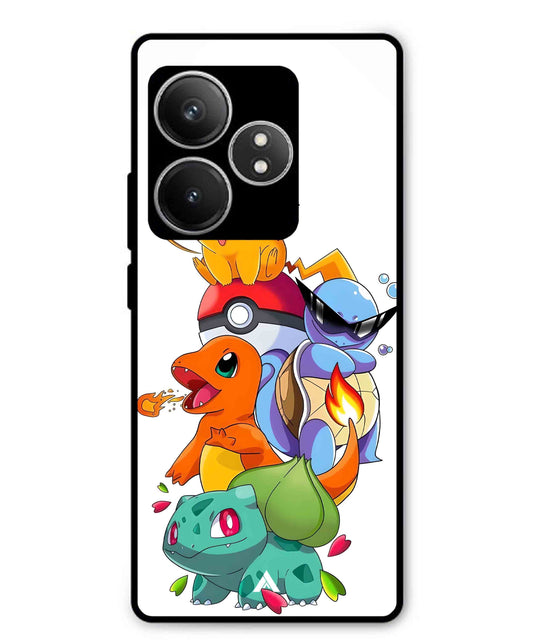 Pokemon Team Metal Back Cover Phone Case for Realme GT 6T