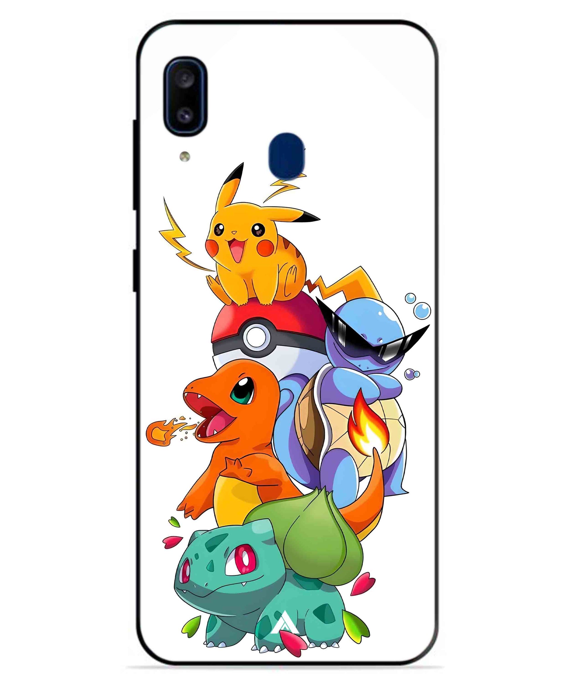 Pokemon Team Metal Back Cover Phone Case for Samsung Galaxy A20