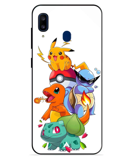 Pokemon Team Metal Back Cover Phone Case for Samsung Galaxy A20
