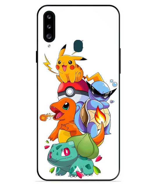 Pokemon Team Metal Back Cover Phone Case for Samsung Galaxy A20s