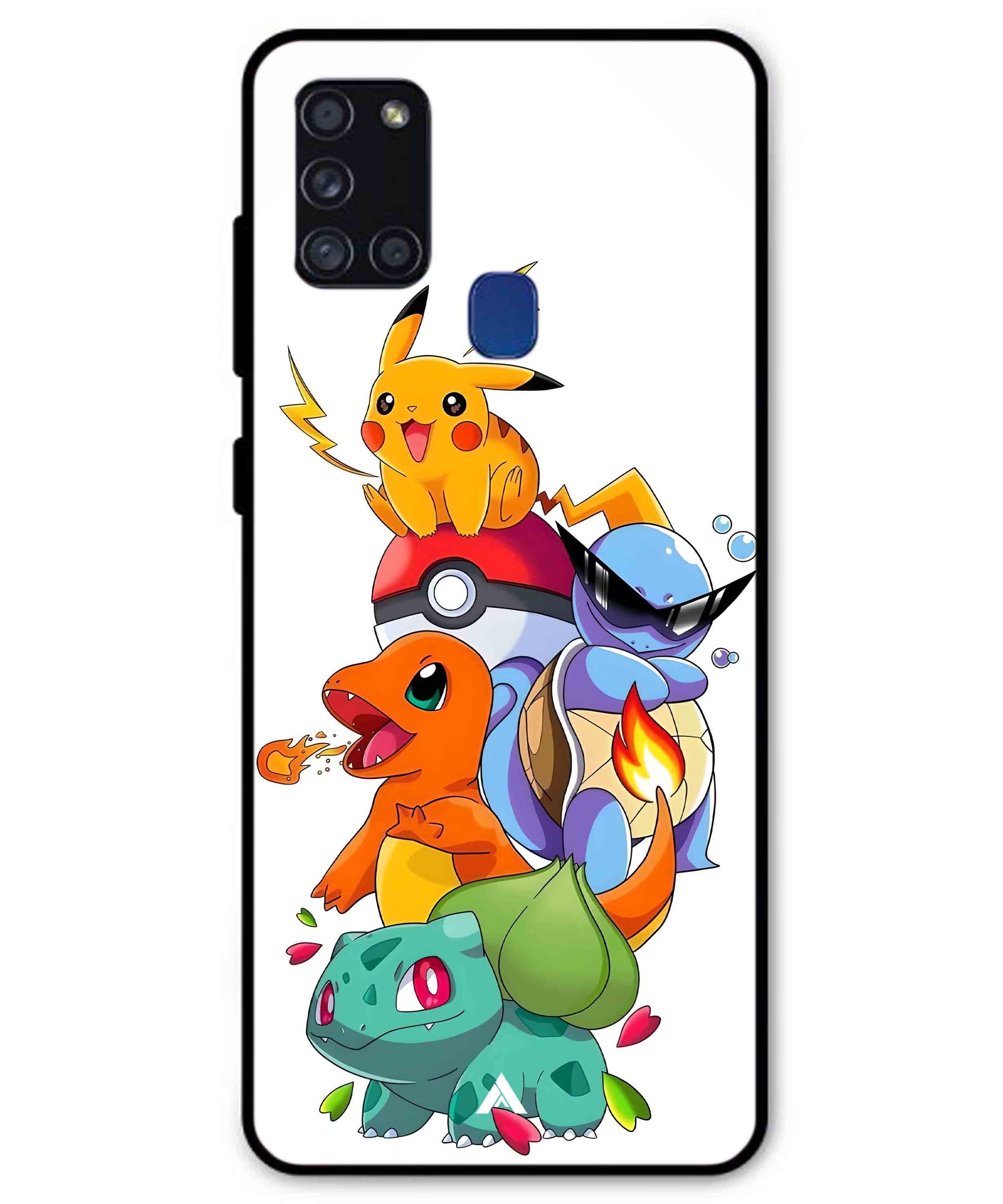 Pokemon Team Metal Back Cover Phone Case for Samsung Galaxy A21s