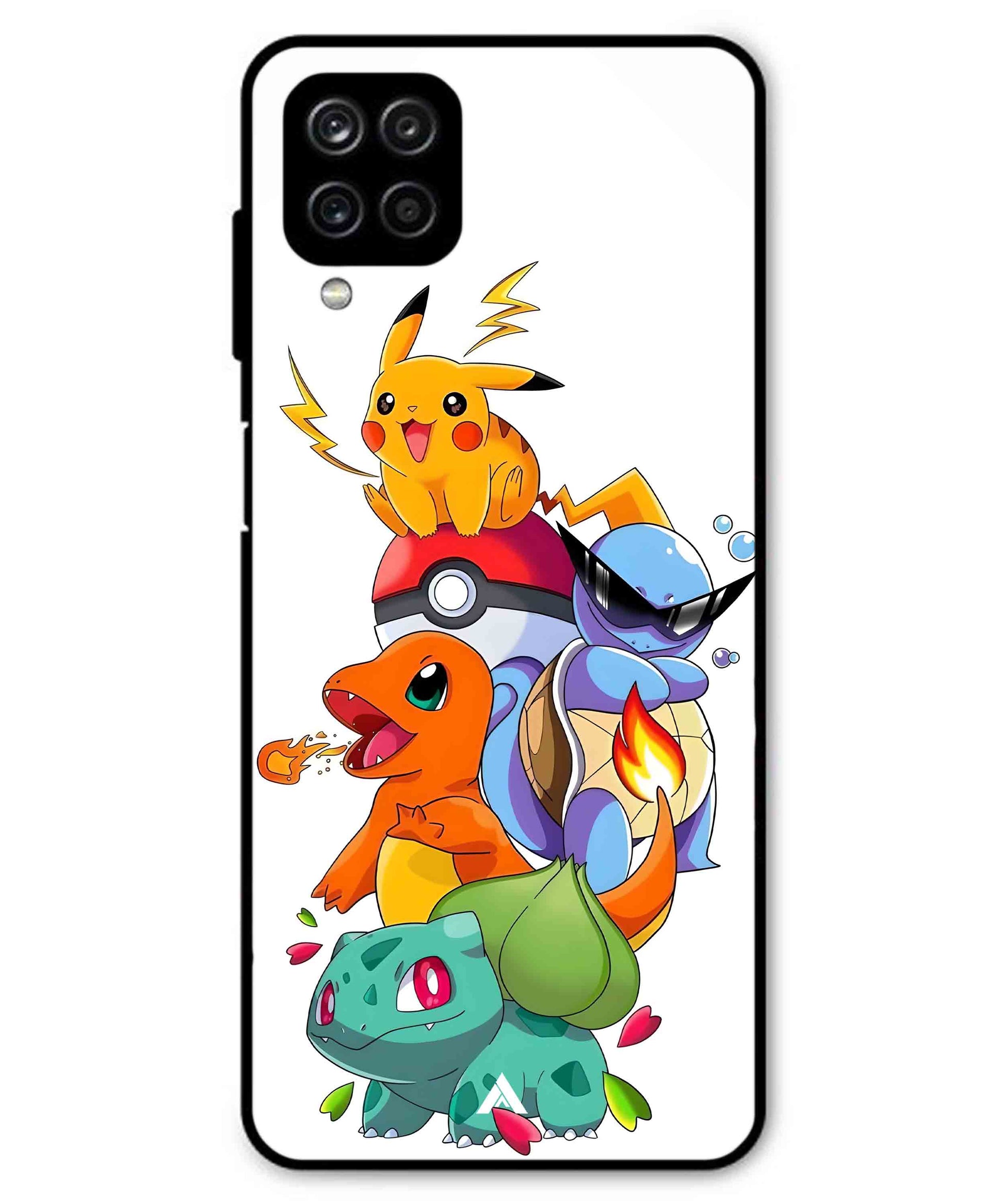 Pokemon Team Metal Back Cover Phone Case for Samsung Galaxy A22 4G