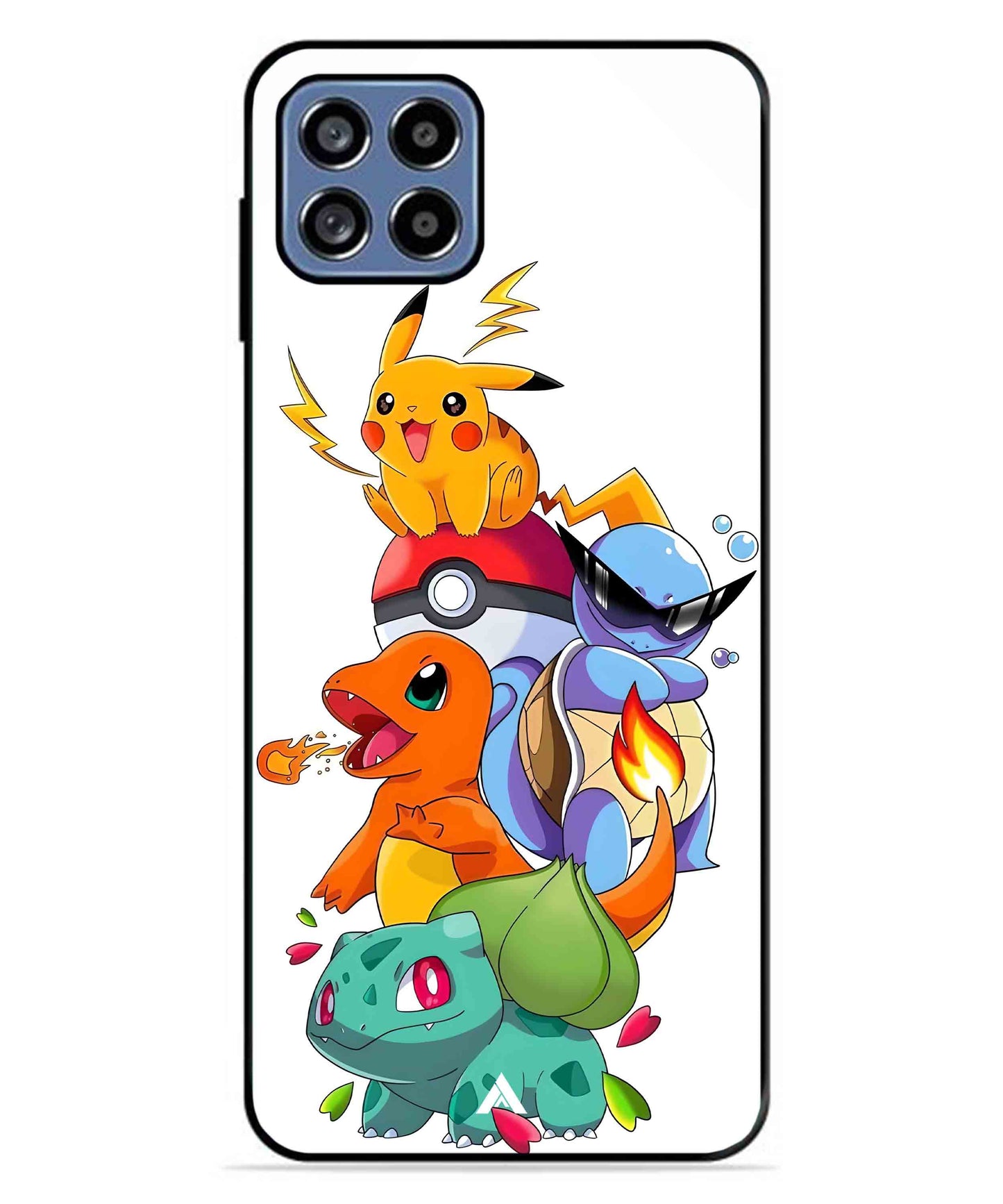 Pokemon Team Metal Back Cover Phone Case for Samsung Galaxy A22 5G