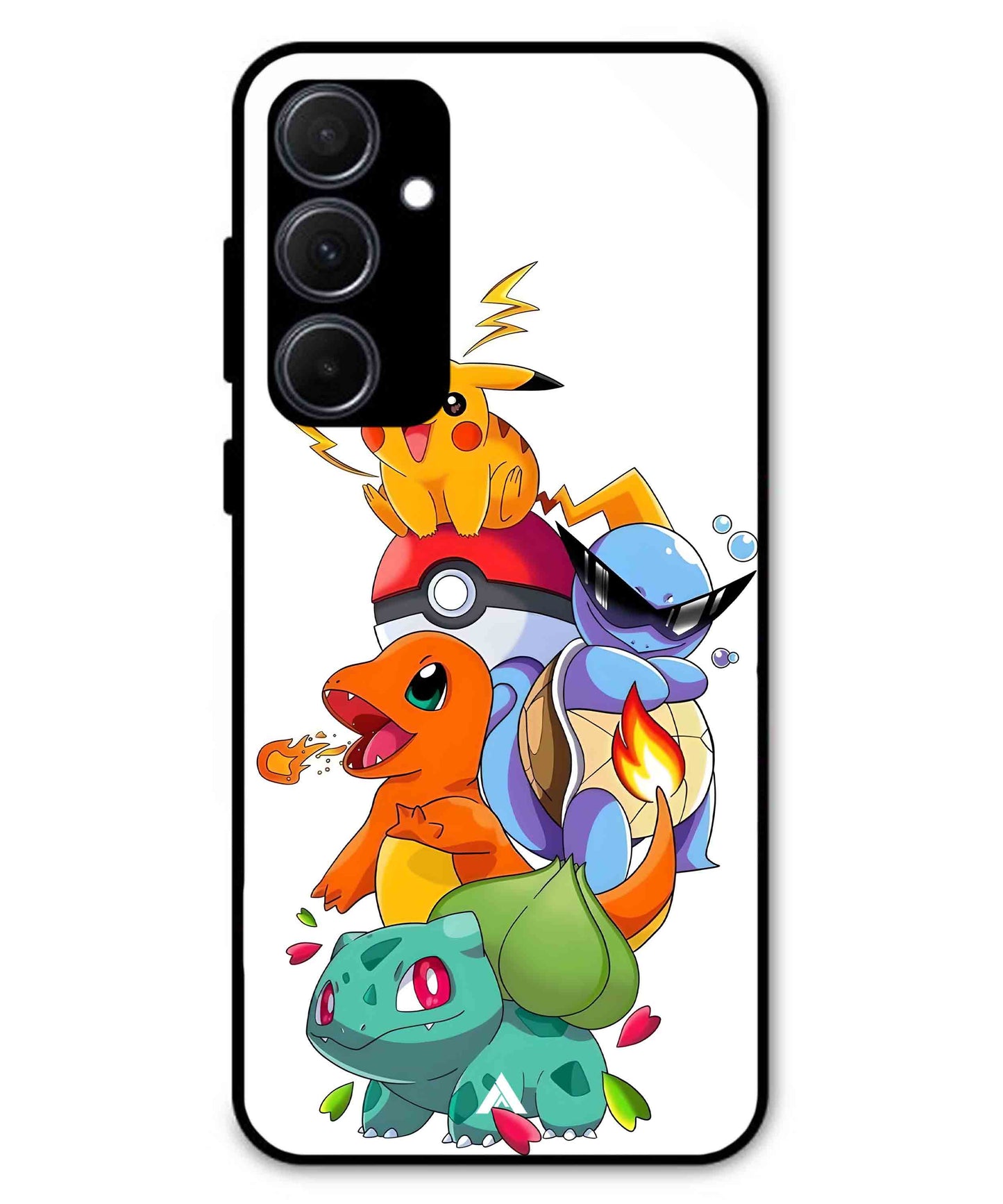 Pokemon Team Metal Back Cover Phone Case for Samsung Galaxy A35