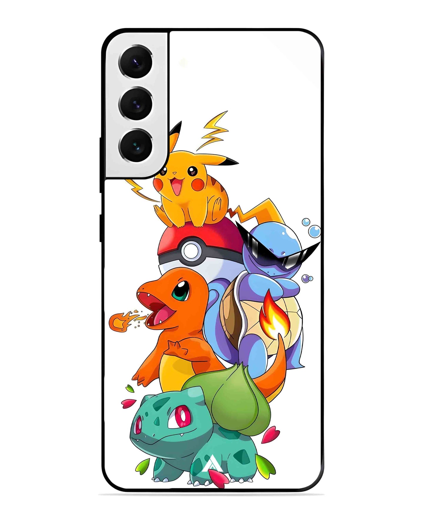 Pokemon Team Metal Back Cover Phone Case for Samsung Galaxy S22 Plus