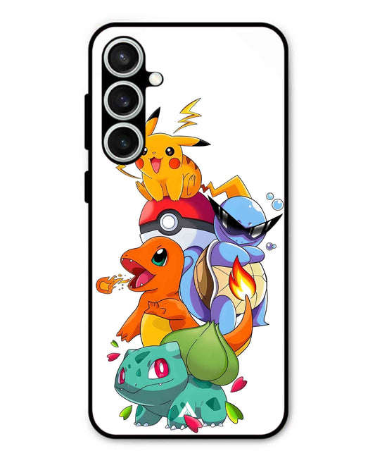 Pokemon Team Metal Back Cover Phone Case for Samsung Galaxy S23 Fe