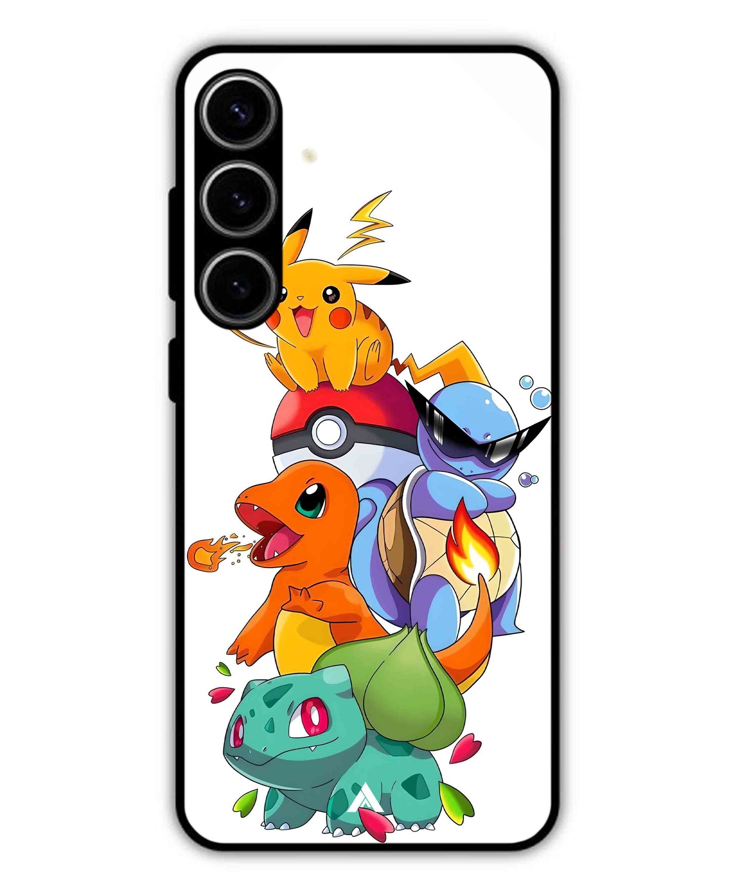 Pokemon Team Metal Back Cover Phone Case for Samsung Galaxy S23 Plus