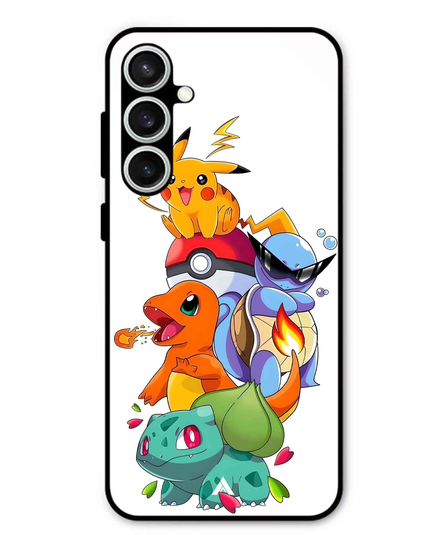 Pokemon Team Metal Back Cover Phone Case for Samsung Galaxy S24 Fe