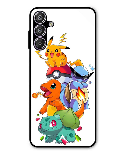 Pokemon Team Metal Back Cover Phone Case for Samsung Galaxy S25 Plus