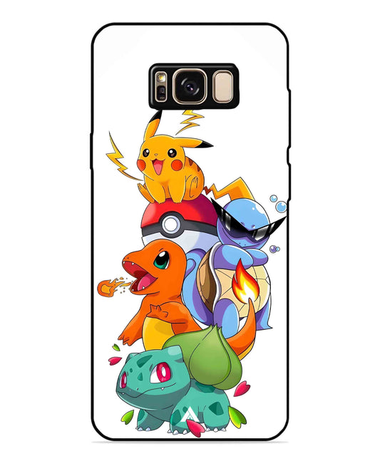 Pokemon Team Metal Back Cover Phone Case for Samsung Galaxy S8 Plus