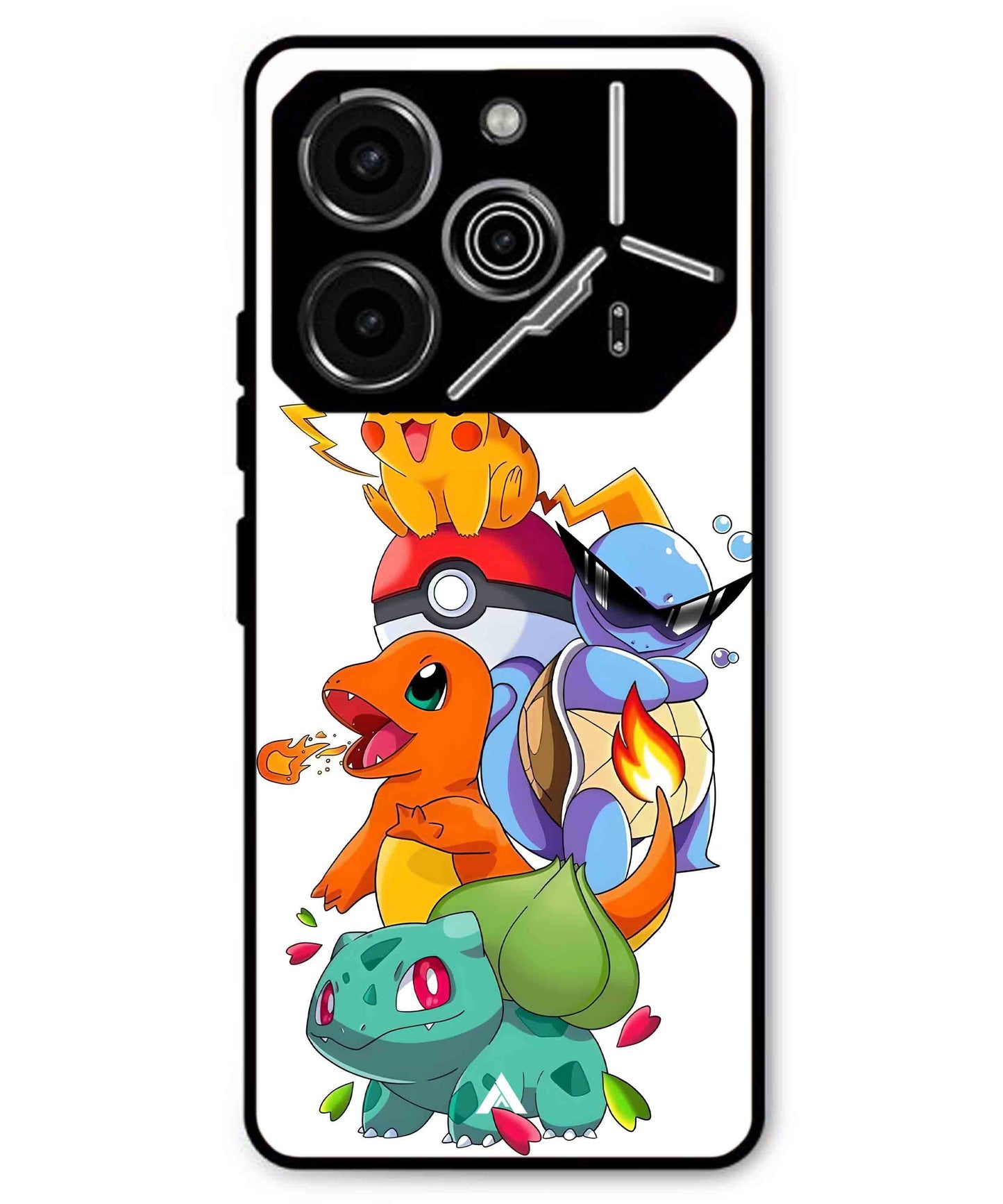 Pokemon Team Metal Back Cover Phone Case for Tecno Pova 6 Pro