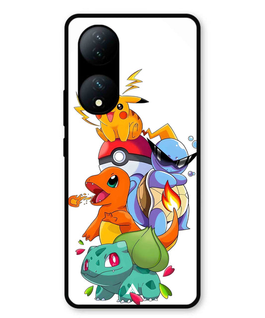 Pokemon Team Metal Back Cover Phone Case for Vivo T2
