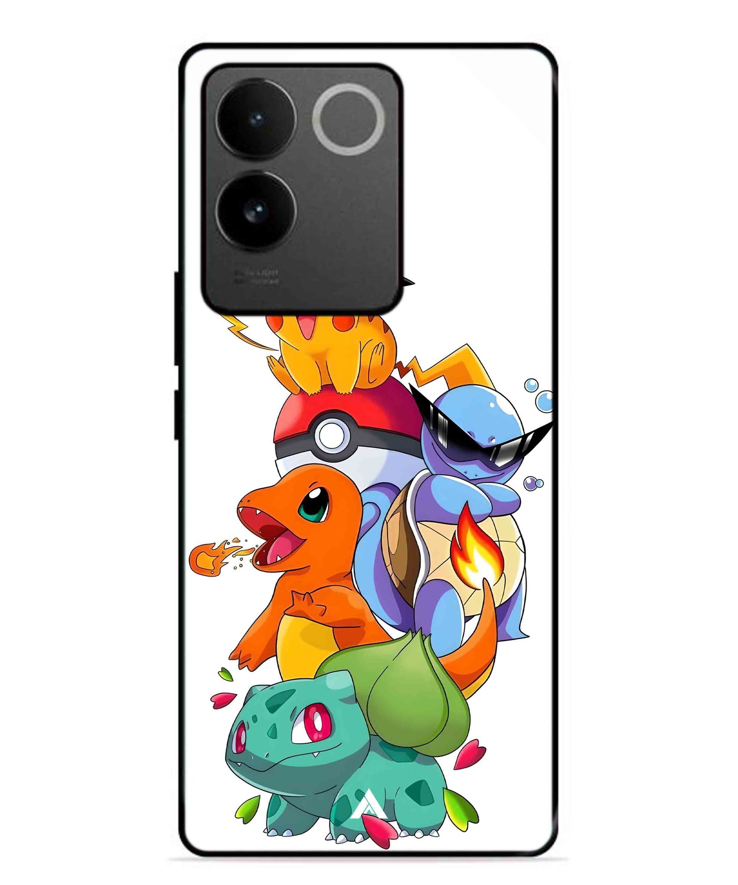 Pokemon Team Metal Back Cover Phone Case for Vivo T2 Pro