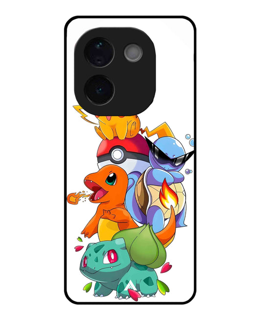 Pokemon Team Metal Back Cover Phone Case for Vivo T3 Pro