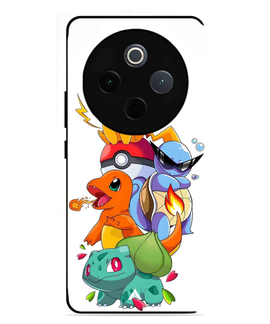 Pokemon Team Metal Back Cover Phone Case for Vivo T4