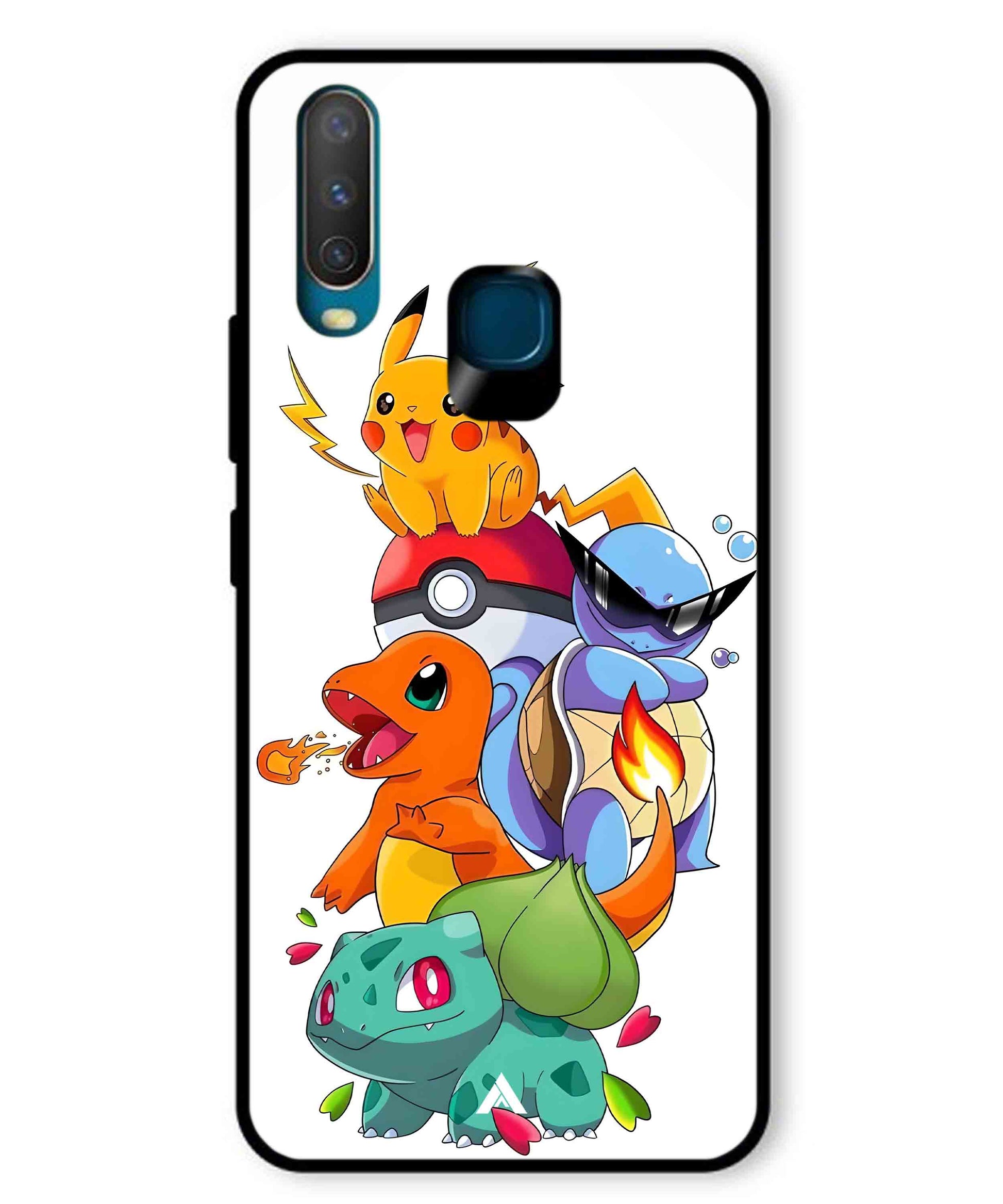 Pokemon Team Metal Back Cover Phone Case for Vivo U10