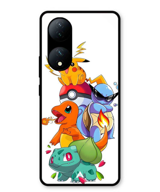 Pokemon Team Metal Back Cover Phone Case for Vivo Y100a
