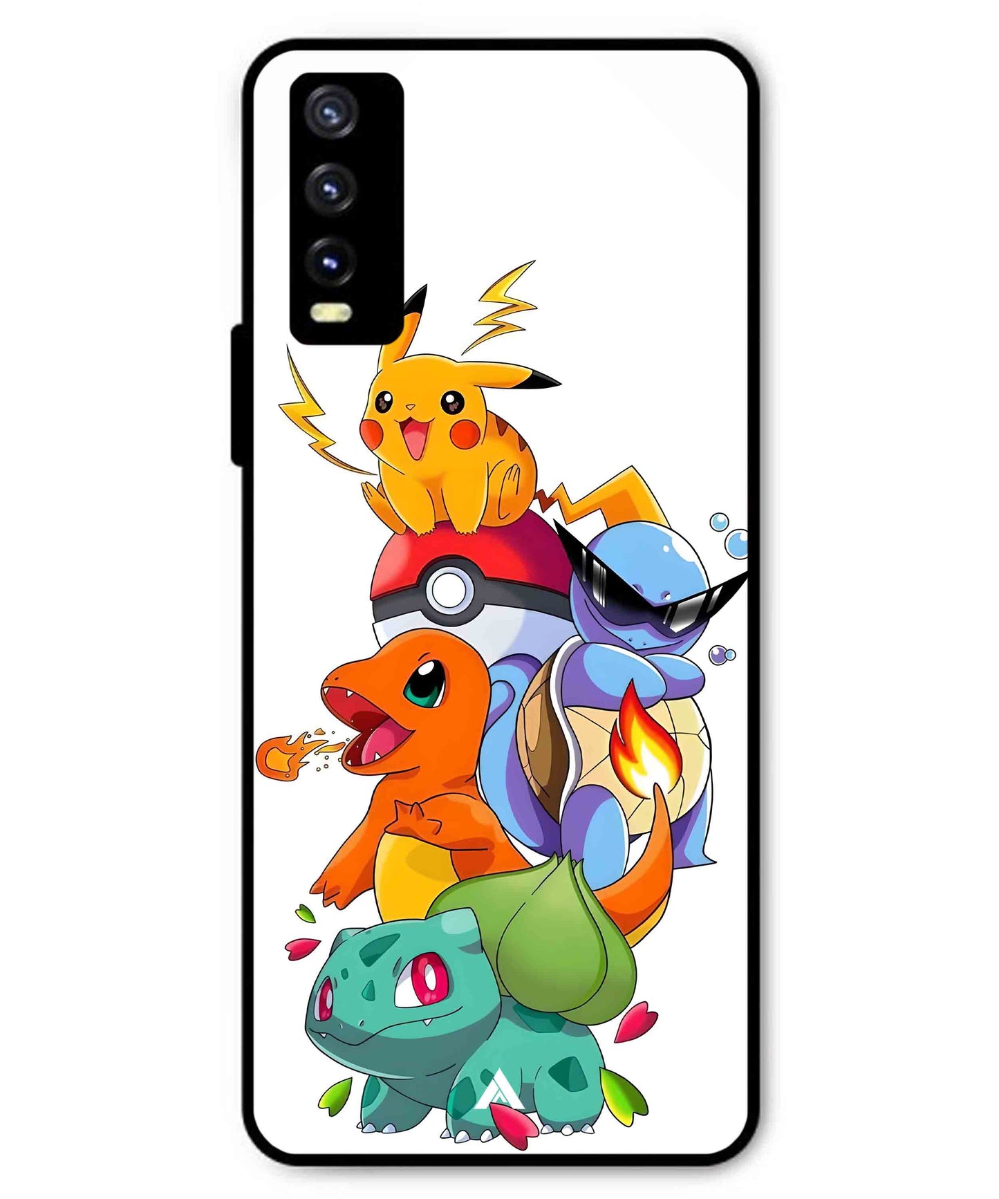 Pokemon Team Metal Back Cover Phone Case for Vivo Y20