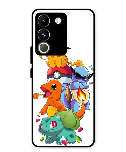 Pokemon Team Metal Back Cover Phone Case for Vivo Y200