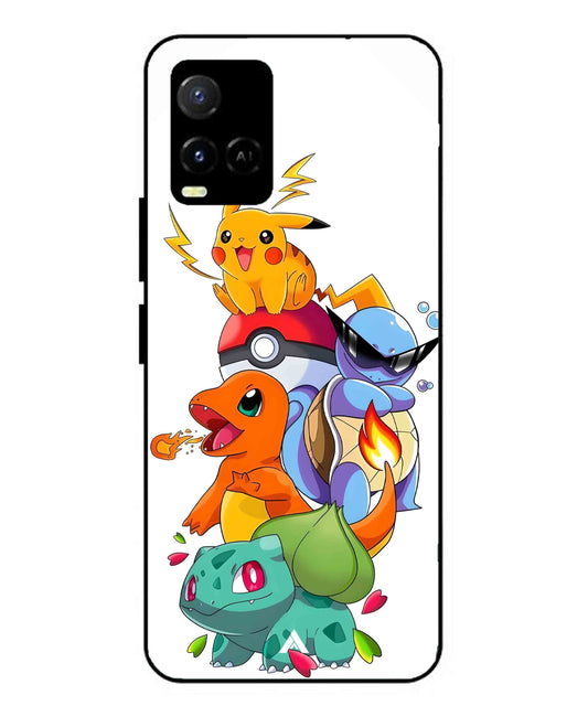 Pokemon Team Metal Back Cover Phone Case for Vivo Y21