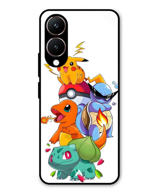 Pokemon Team Metal Back Cover Phone Case for Vivo Y28