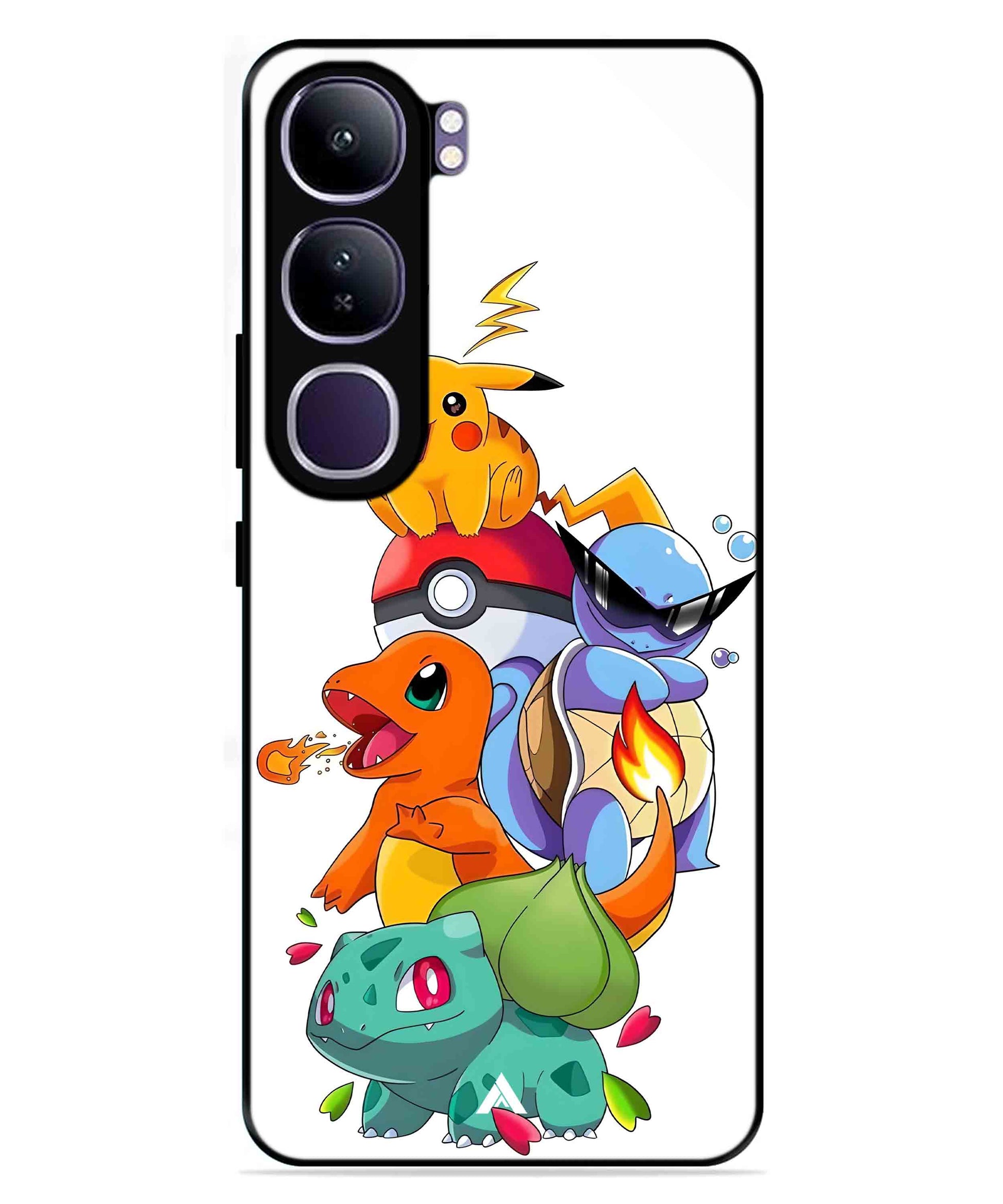 Pokemon Team Metal Back Cover Phone Case for Vivo Y300