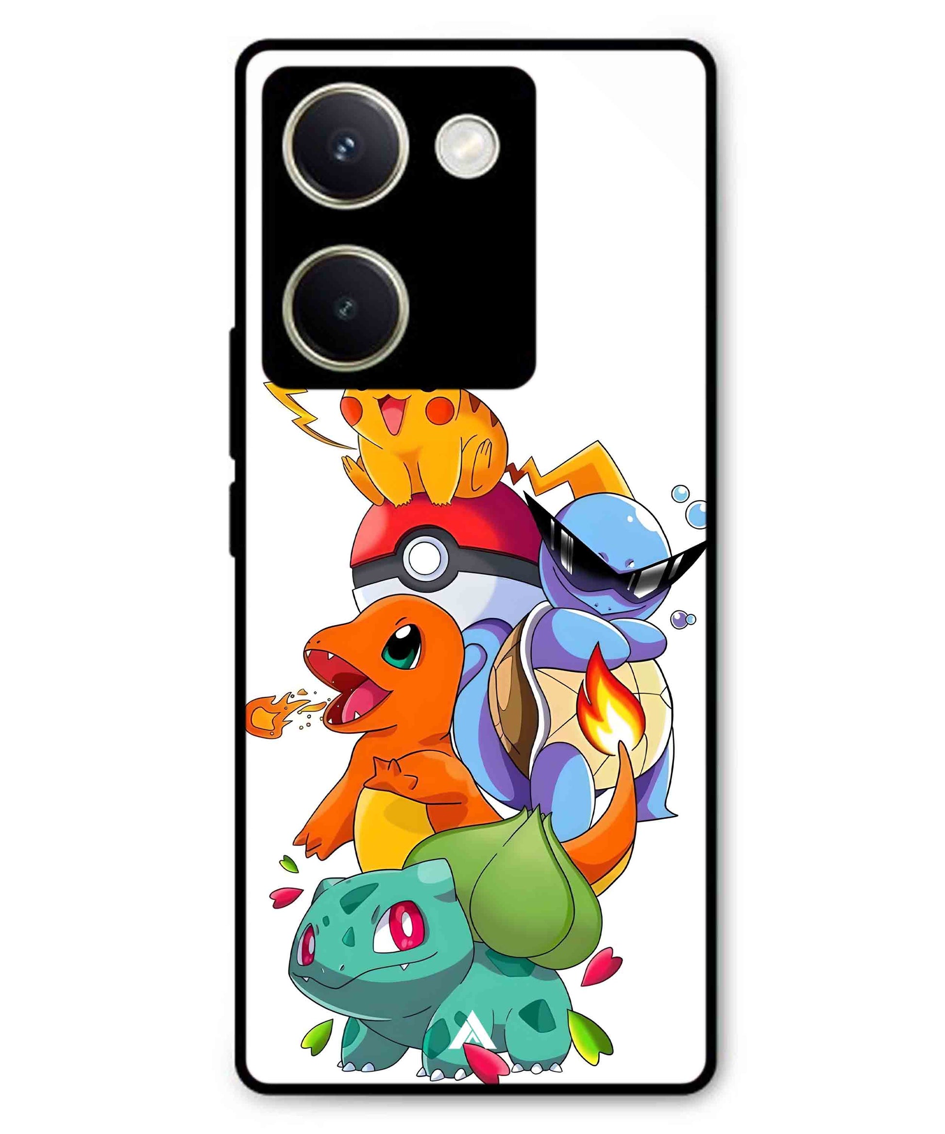 Pokemon Team Metal Back Cover Phone Case for Vivo Y300 Plus