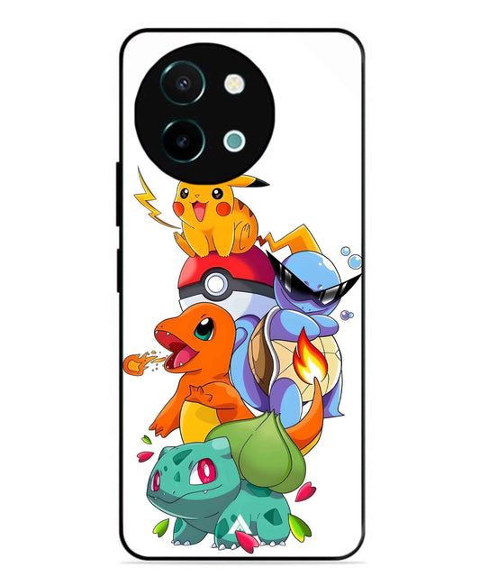 Pokemon Team Metal Back Cover Phone Case for Vivo Y38