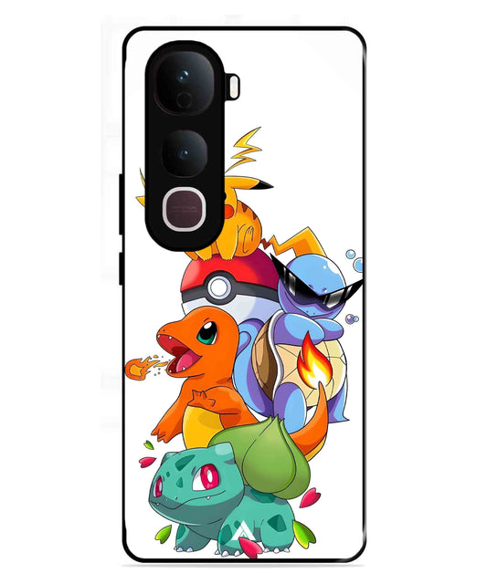 Pokemon Team Metal Back Cover Phone Case for Vivo Y400 Pro