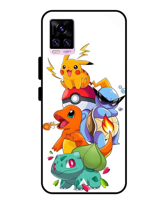 Pokemon Team Metal Back Cover Phone Case for Vivo v20 Pro