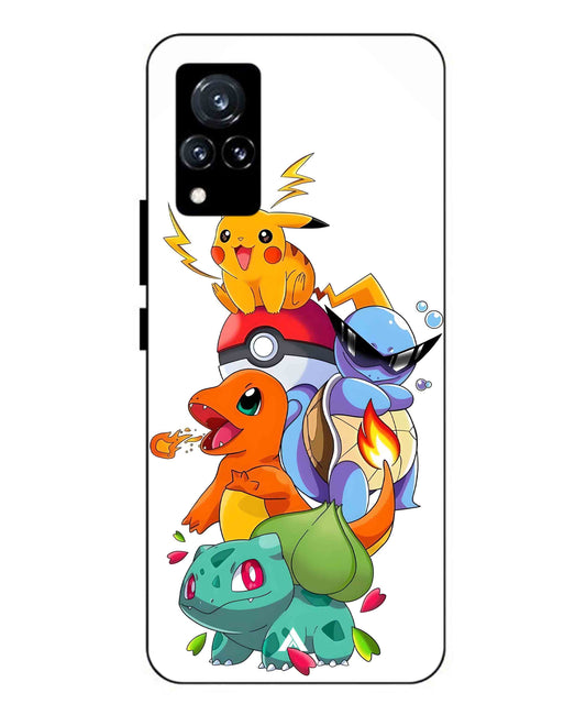 Pokemon Team Metal Back Cover Phone Case for Vivo v21