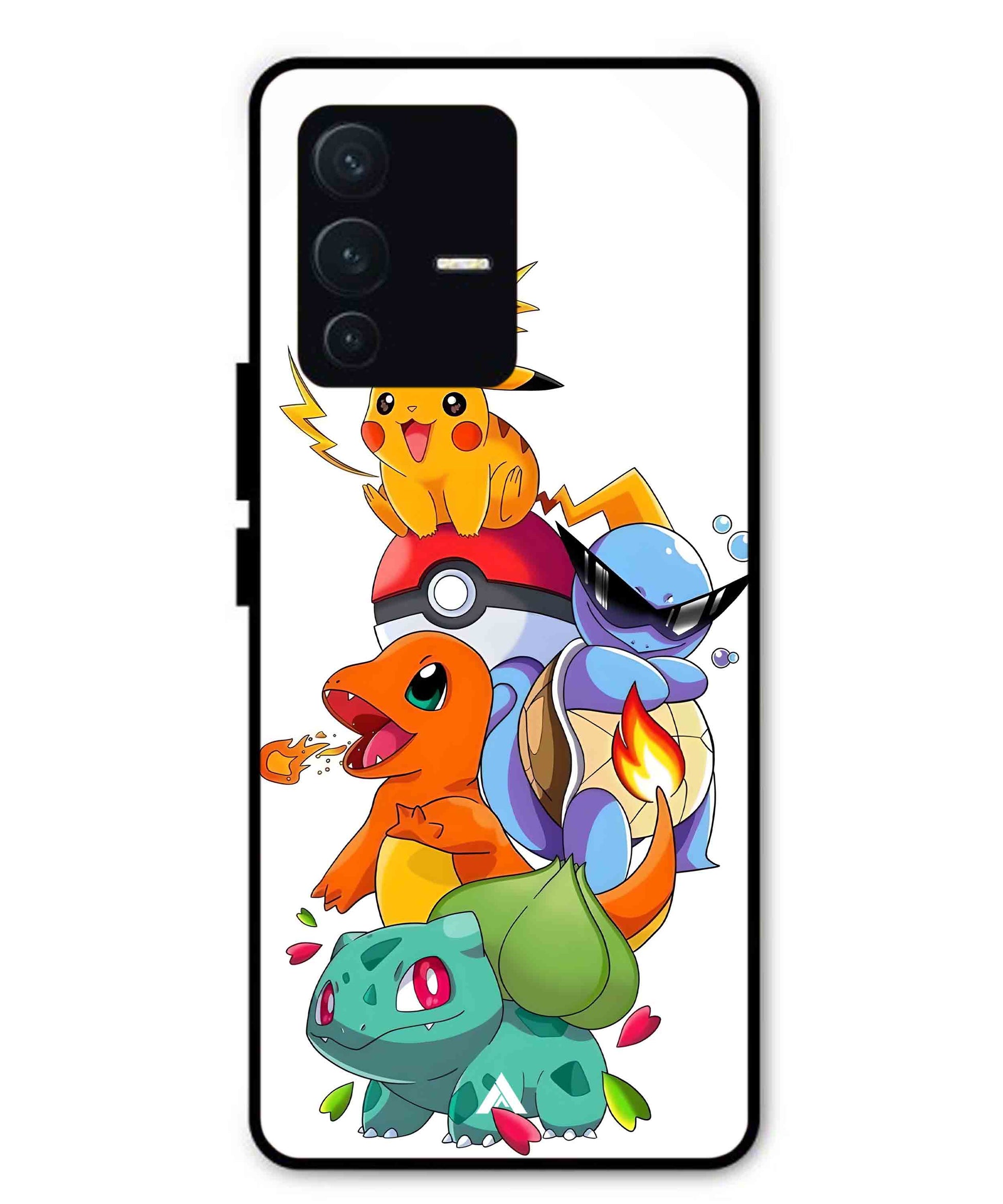 Pokemon Team Metal Back Cover Phone Case for Vivo v23 Pro