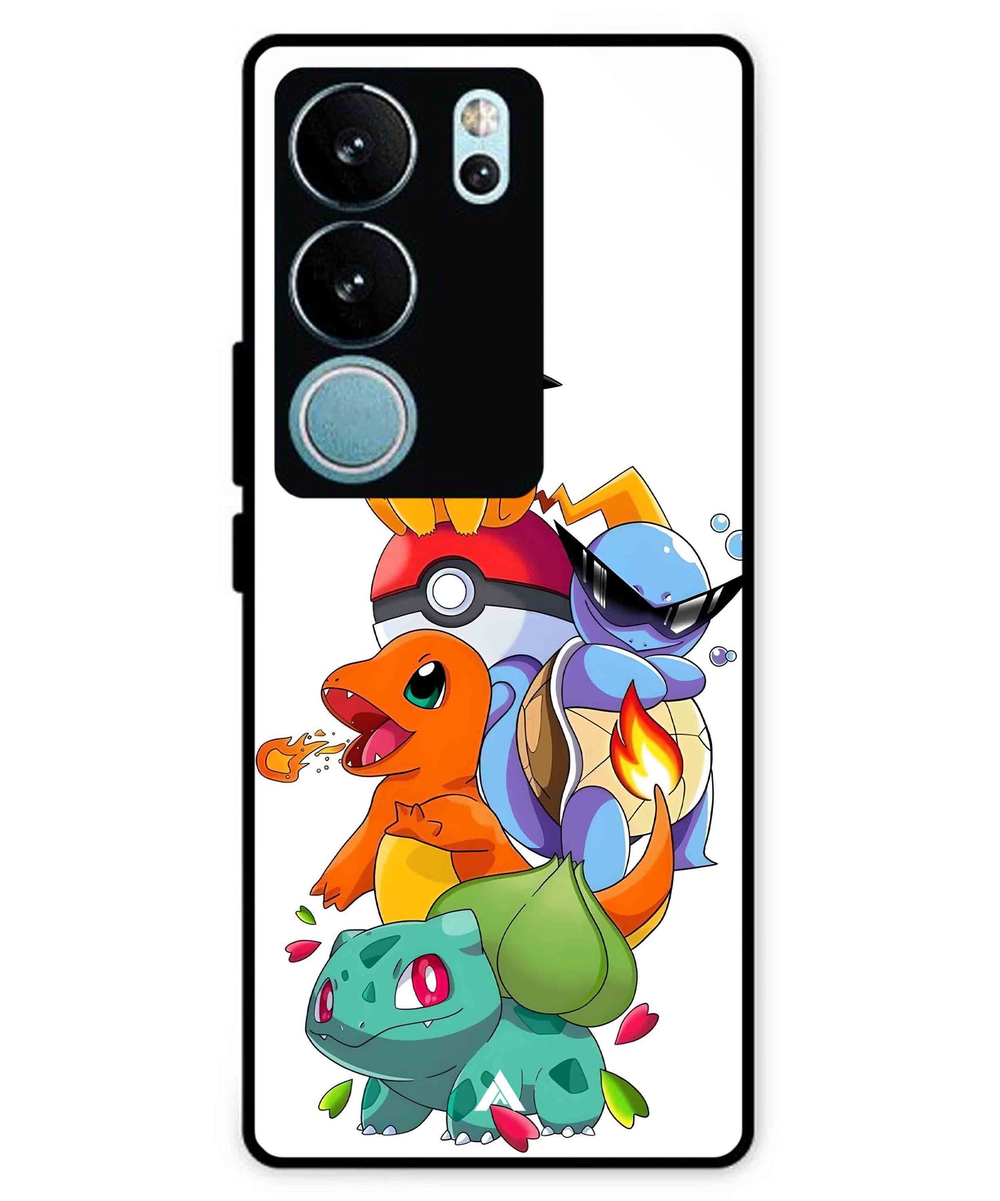 Pokemon Team Metal Back Cover Phone Case for Vivo v29