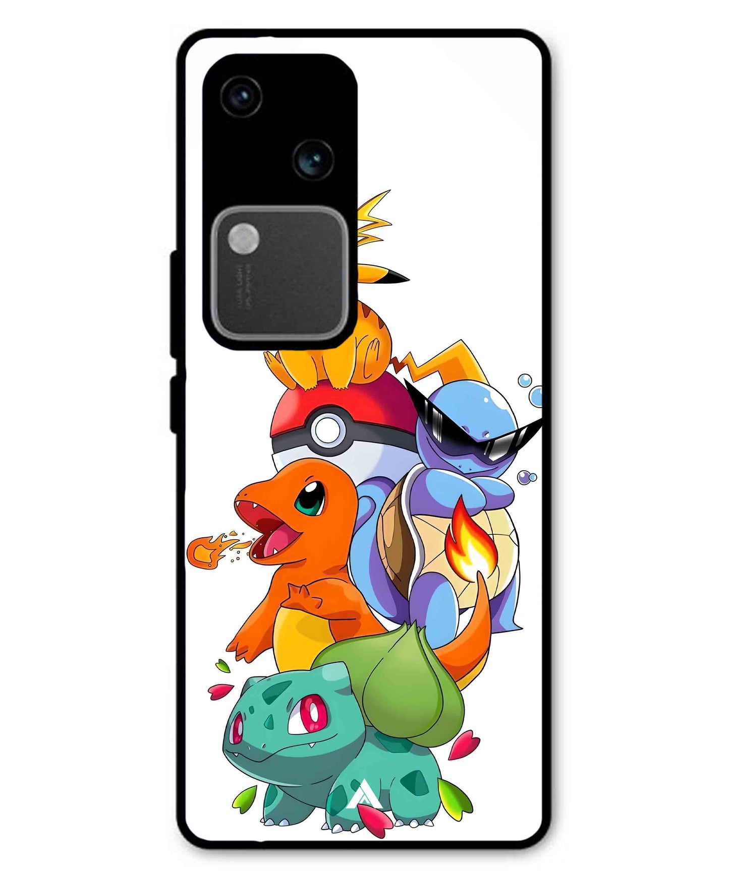 Pokemon Team Metal Back Cover Phone Case for Vivo v30