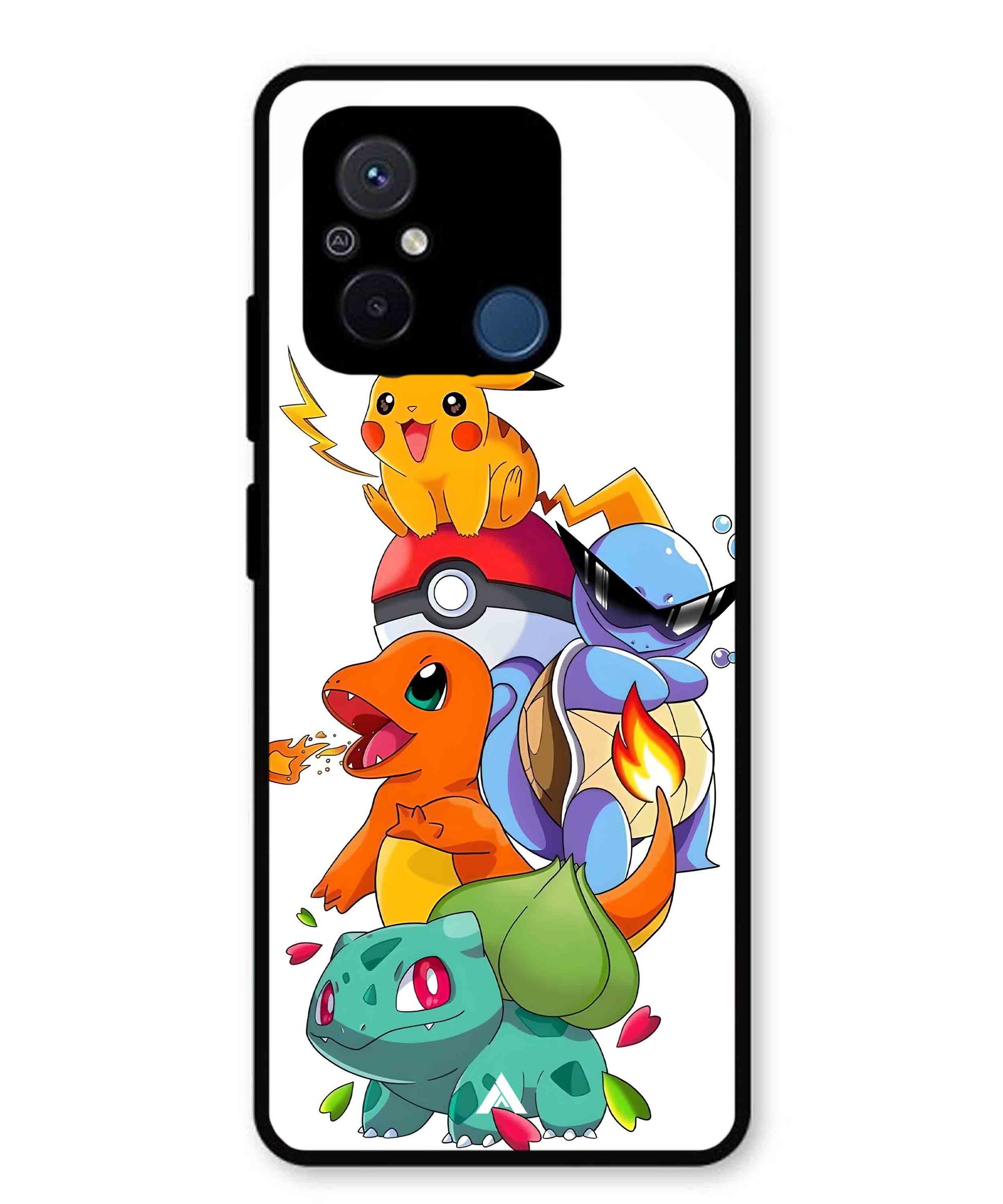 Pokemon Team Metal Back Cover Phone Case for Xiaomi Redmi 12C